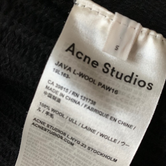 Acne Studios Java Cropped Ribbed Wool Sweater S - Picture 7 of 8